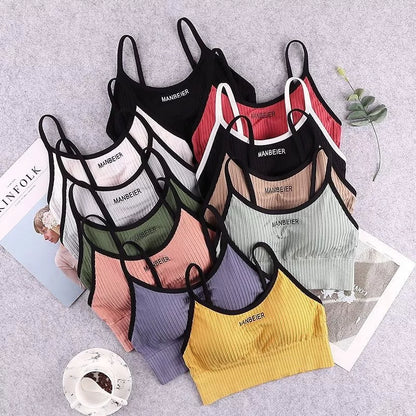 New Sports Bra For Women Gym Sexy Crop Top Bra Women Cotton Underwear Soft Comfort Tube Tops Female Brassiere Tops For Girls [BRA]