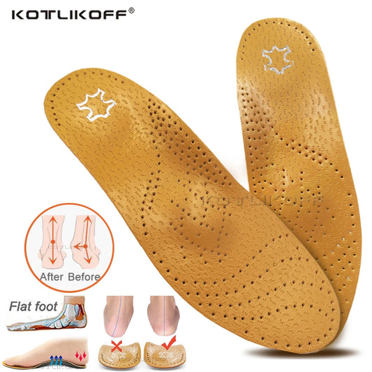 Best Insole For Shoes Leather Orthotic Insoles Flat Feet High Arch Support Orthopedic Shoes Sole Fit In O/X Leg Corrected Insert [SHO]