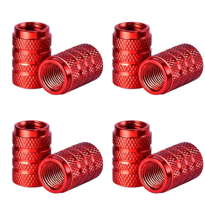 4Pcs Car Tire Valve Stems Cap Knurling Style Tire Valve Cap Aluminum Tire Wheel Stem Air Valve Cap car Universal accessories [CAR]