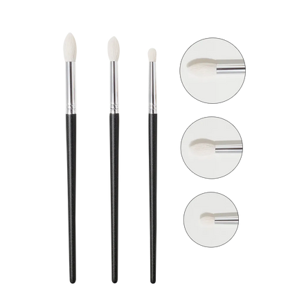 Shinedo 3 Pcs Goat Hair Tapered Crease Blending Brush Eyeshadow Make Up Cosmetic Kit Maquiagem Smudge Eye Makeup Brushes [CSM]