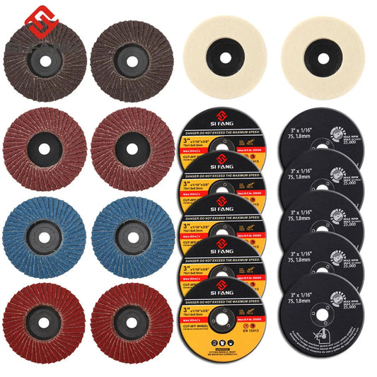 3 Inch 75mm Flap Discs Sanding Discs Grinding Wheels Blades Wood Cutting For Angle Grinder Abrasive Tools [PTO]