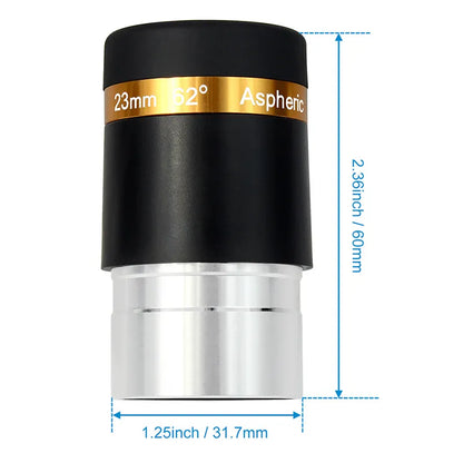 SVBONY Eyepieces 4/10/23mm Telescope Lens Wide Angle 62 Deg Aspheric Eyepiece HD Fully Coated Telescope Accessory for 1.25 inch [SPT]