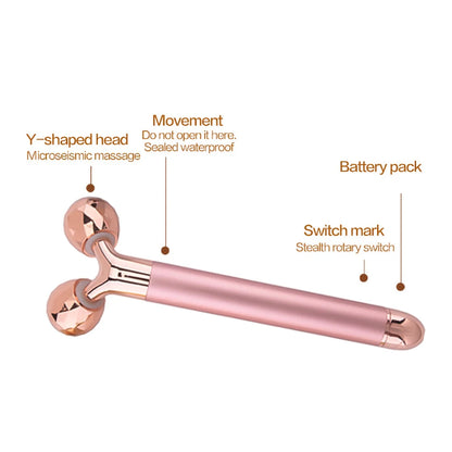 Electric Roller Beauty Bar Vibrating Facial Roller Massager Anti-Wrinkle Skin Care Roller Face Massager Lift Slimming Tool [SKC]