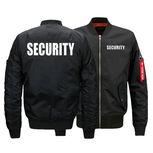 Security Uniform Jacket USA SIZE Men's Bomber Jackets Warm Zipper FLIGHT JACKET Winter thicken Men Coats Outwear Drop Ship [MEN]