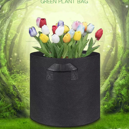 Planting bag black/grey potato fabric vegetable seedling  growing pot garden tools 1-15 gallon eco-friendly grow bag [GAR]