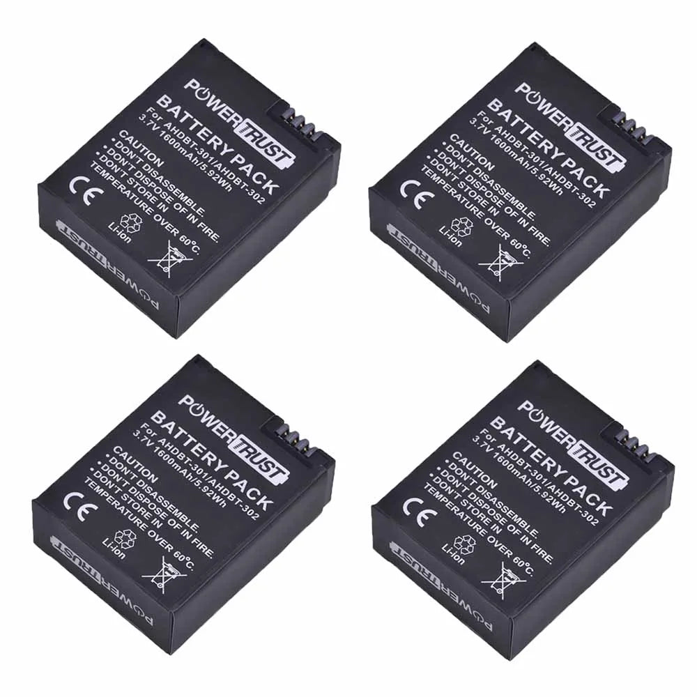 3.7V 1600mAh AHDBT-301 AHDBT301 AHDBT 301 Li-ion Battery for GoPro Hero3 + LED 3-Channel USB Charger for Gopro Hero 3/3+ [BAT]