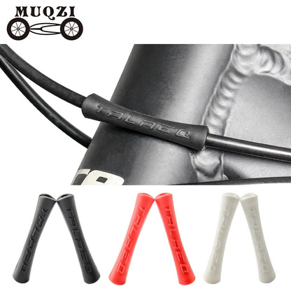 MUQZI 4/8pcs Bicycle Cable Protector Brake Shift Line Frame Protect Sleeve MTB Road Fixed Gear Bike Universal [CYC]