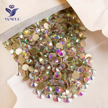 Crystal AB Non HotFix Rhinestones Nail Art Flatback Rhinestones HotFix Crystals Stones For Clothes [BEU]