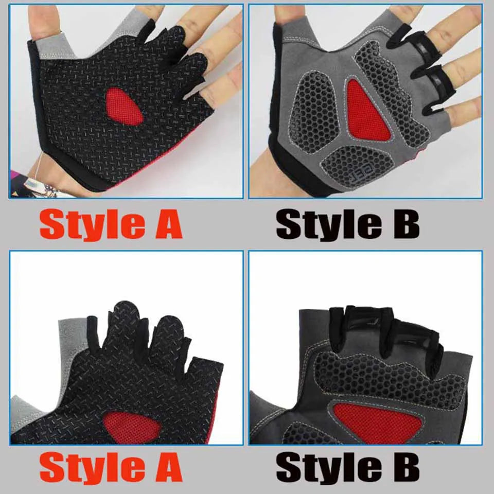 HOT Cycling Anti-slip Anti-sweat Men Women Half Finger Gloves Breathable Anti-shock Sports Gloves Bike Bicycle Glove [CYC]