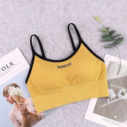 New Sports Bra For Women Gym Sexy Crop Top Bra Women Cotton Underwear Soft Comfort Tube Tops Female Brassiere Tops For Girls [BRA]