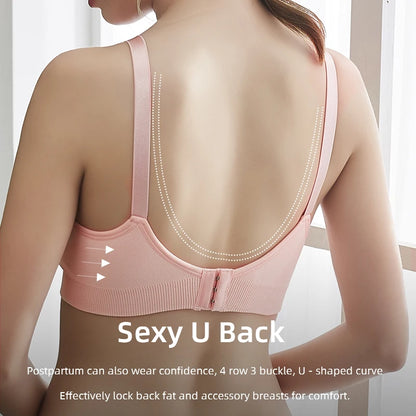 High Quality Plus Size Nursing Bra Breathable Women Breastfeeding Underwear Seamless Maternity Bra Push Up [GRM] [UND]