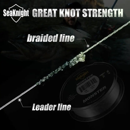 SeaKnight 50M 100M 100% Japan Material 3-100LB Fluorocarbon Fishing Lines Carbon Fiber Leader Fly Line Fast Sinking Carp Fishing [SPT]