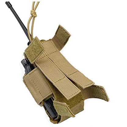 Tactical Molle Radio Pouch Walkie Talkie Holster Nylon Waist Pack Belt Bag Pocket Military Hunting Accessories [TEL]