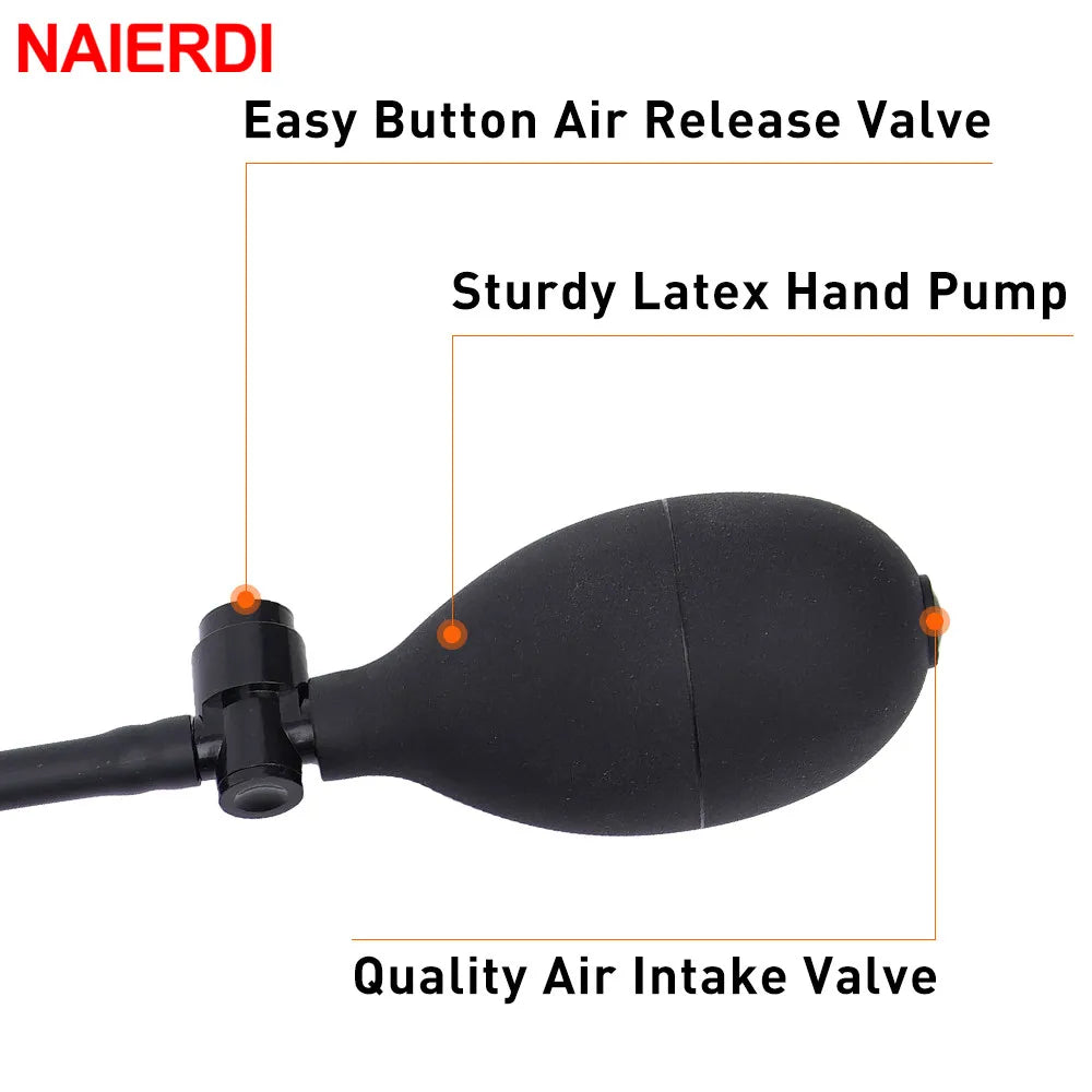 NAIERDI 3 Size Commercial Grade Air Wedge Bag Pump Professional Leveling Kit Pump Wedge Locksmith Hand Tools Auto Wedge Airbag [HTO]