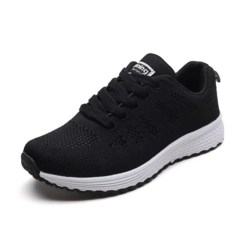 Women Casual Shoes Fashion Breathable Walking Mesh Flat Shoes Sneakers Women 2021 Gym Vulcanized Shoes White Female Footwear [SHO]