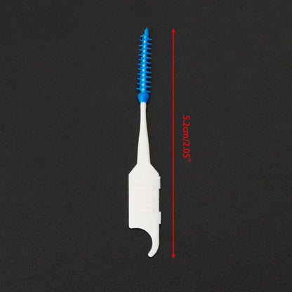 1 Set 20/40/120/200pcs Double Floss Head Hygiene Dental Silicone Interdental Brush Toothpick New Hot Selling [DEN]