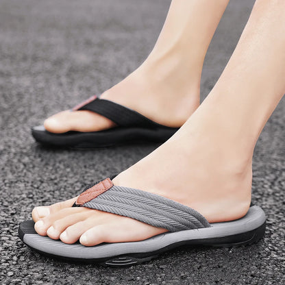 Jumpmore Shoes Men Flip Flops Fashion Mens Sandals Outdoor Soft Summer Slippers Size 39-45 [SHO]