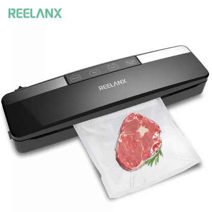 Vacuum Sealer V2 125W Built-in Cutter Automatic Food Packing Machine 10 Free Bags Best Vacuum Packer for Kitchen [HAP]