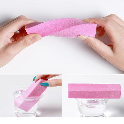 Nail Set Art Sand Files Buffer Sponge Block Brush Nail File Kit With Cuticle Nipper Professional [BEU]