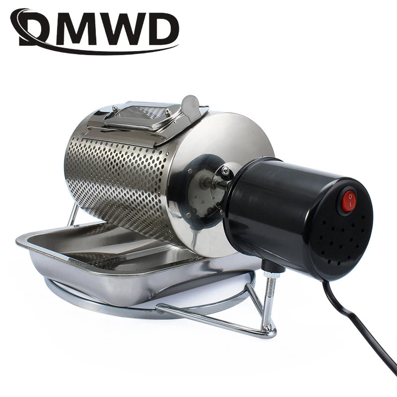 DMWD 110V/220V Coffee Beans Roaster Stainless Steel Cafe Bean Roasting Machine Baking Fry Peanut Grain Nuts Dryer EU US UK Plug [HAP]