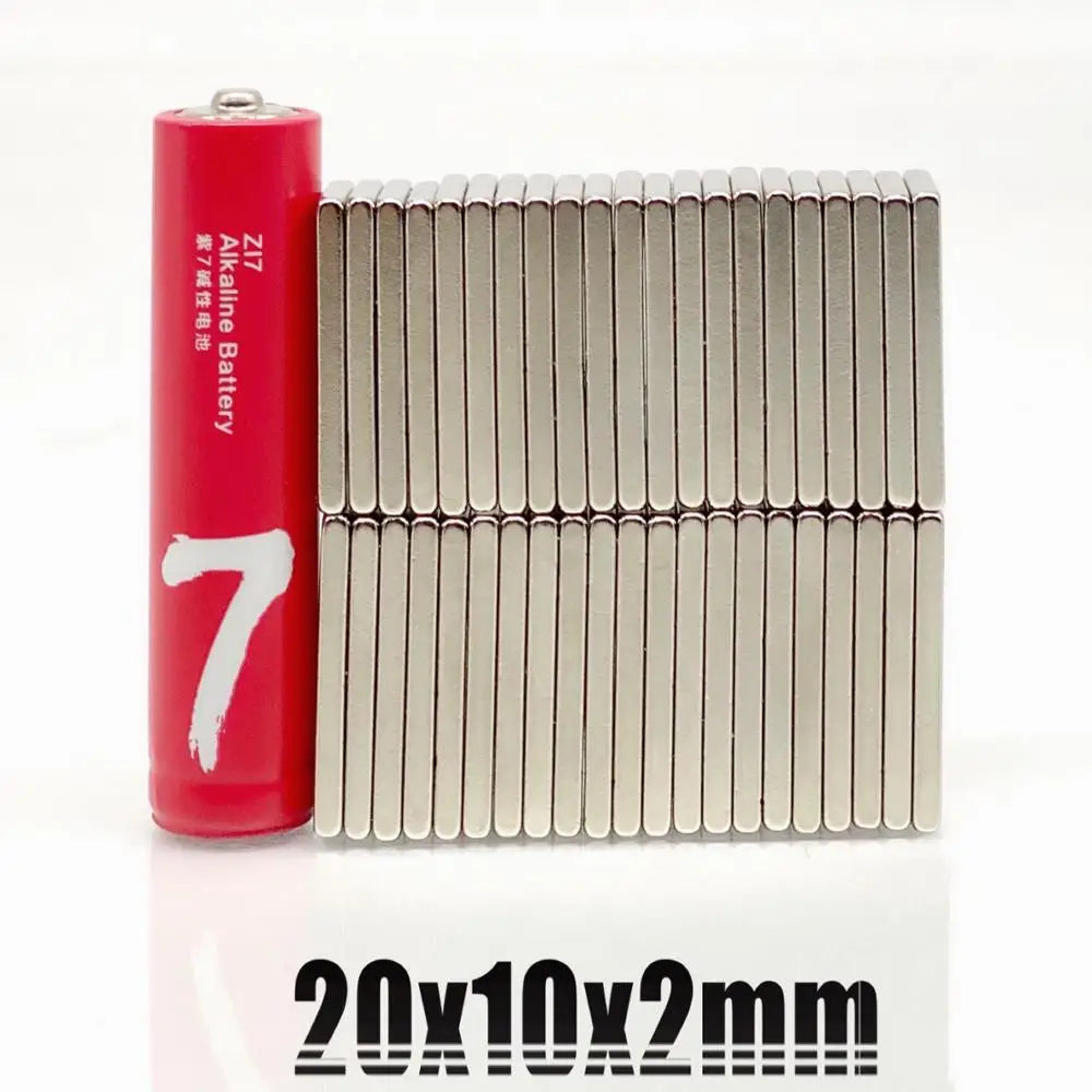 5/10//20/50Pcs 20x10x2 Neodymium Magnet 20mm x 10mm x 2 N35 NdFeB Block Super Powerful Strong Permanent Magnet [MAG]