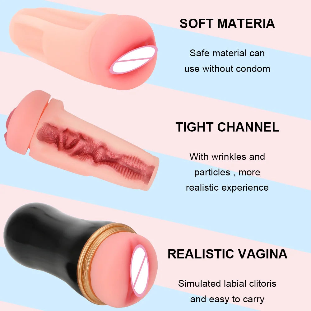 16cm Male Masturbator Vaginal For Men 18 Sexy Toys Penis Pump Glans Sucking Sex Goods Adult Vagina Real Pussy Erotic Products [ADL]