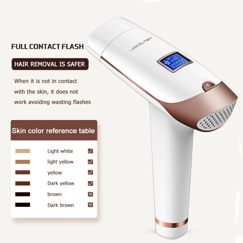 Lescolton 3in1 700000 Pulsed IPL Laser Hair Removal Device Permanent Hair Removal IPL Laser Epilator Armpit Hair Removal Machine [HAP]