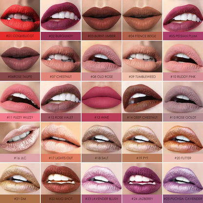 FOCALLURE 35 Colors Matte Liquid Lipstick Waterproof Long-lasting Lightweight Lip Gloss Lips Glaze Lips Tint Makeup Cosmetics [CSM]