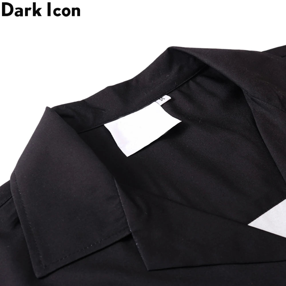 Dark Icon Flame Shirt Men Vintage Street Men's Shirt Summer Hawaiian Shirt Man Clothing [MEN]