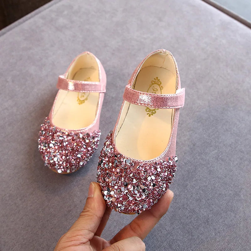 KushyShoo 2021 Spring New Children Shoes Girls Princess Shoes Glitter Children Baby Dance Shoes Casual Toddler Girl Sandals [SHO]