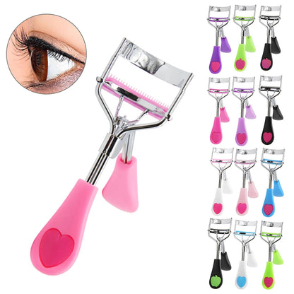 1PC Lady Professional Eyelash Curler With Comb Tweezers Curling Eyelash Clip Cosmetic Eye Beauty Tool maquillage [CSM]