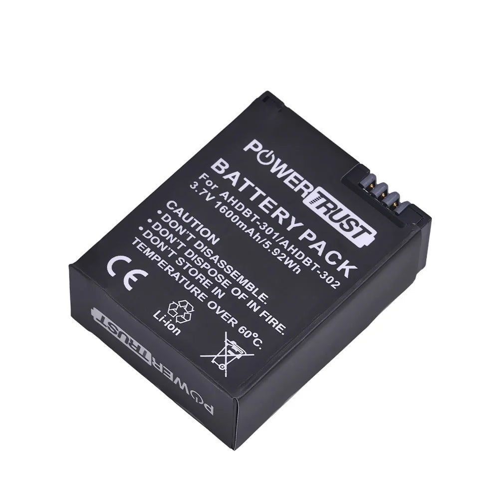 3.7V 1600mAh AHDBT-301 AHDBT301 AHDBT 301 Li-ion Battery for GoPro Hero3 + LED 3-Channel USB Charger for Gopro Hero 3/3+ [BAT]