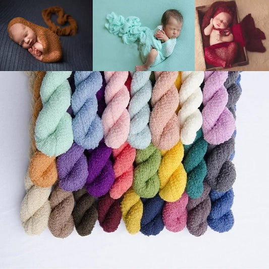 Newborn Photography Props Knit Wrap Baby Blanket Soft Stretch Swaddling Photography  Studio Baskets Photo Props [PHO]