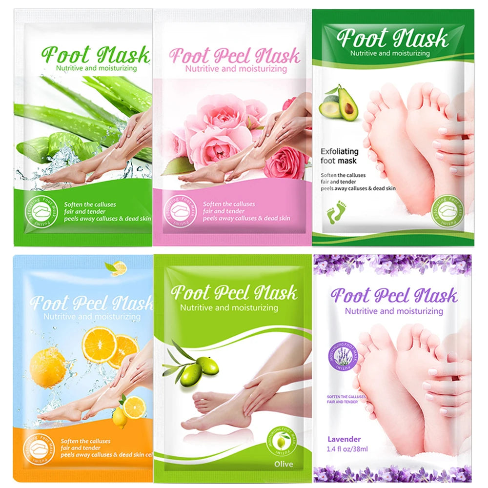 Feet Exfoliating Foot Masks Spa Pedicure Socks Exfoliation Scrub Remove Dead Skin Heels Foot Peeling Anti Cracked Foot Skin Care [SKC]