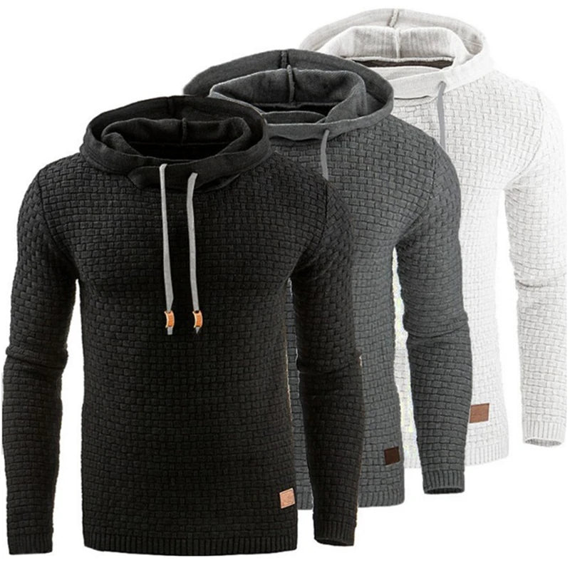 Men's Hoodies Sweatshirts Lattice Men Hoody Sweatshirts Long-Sleeved Pullover Man Hoodie Sweatshirt For Male [MEN]