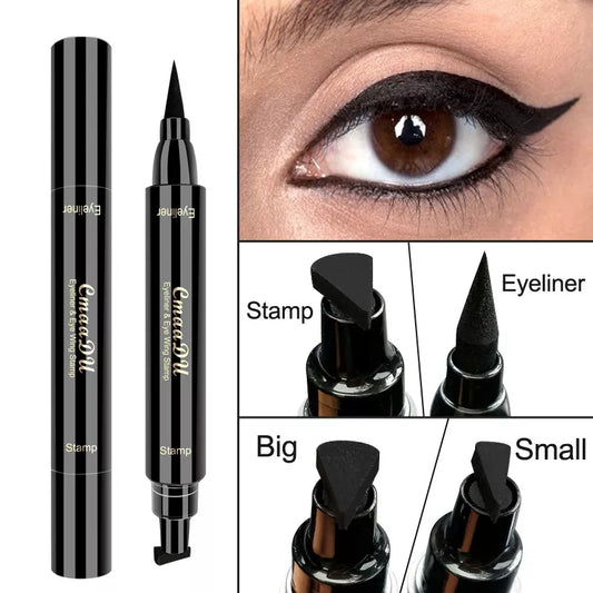 Liquid Eyeliner Stamp Marker Pen Waterproof Long Lasting Double-ended Cosmetic Makeup Eye Liner [CSM]