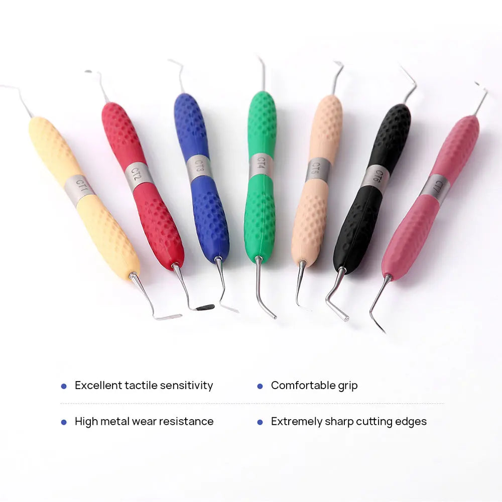 AZDENT 1PC Dental Resin Filled Restorative Instrument Filler Aesthetic Restoration Knife Silicone Handle Dentistry Tools [DEN]