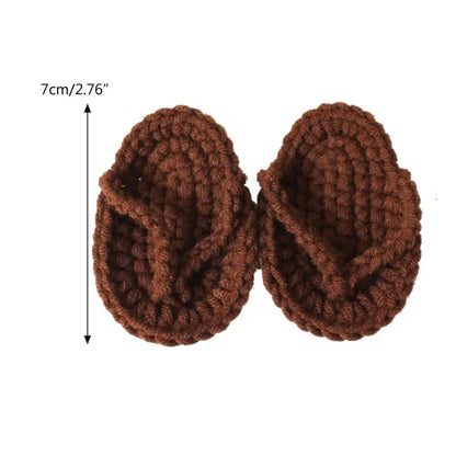 New Born Photography Props Hand Crochet Baby Slippers Baby Photo Props Shoes Newborn Fotografia Baby Photography Accessories [PHO]