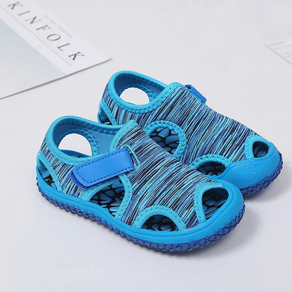 Summer Baby Boys Sandals Children Beach Sandals Soft Bottom Unisex Girls Non-slip Infant Shoes Kids Outdoor Anti-collision Shoes [SHO]