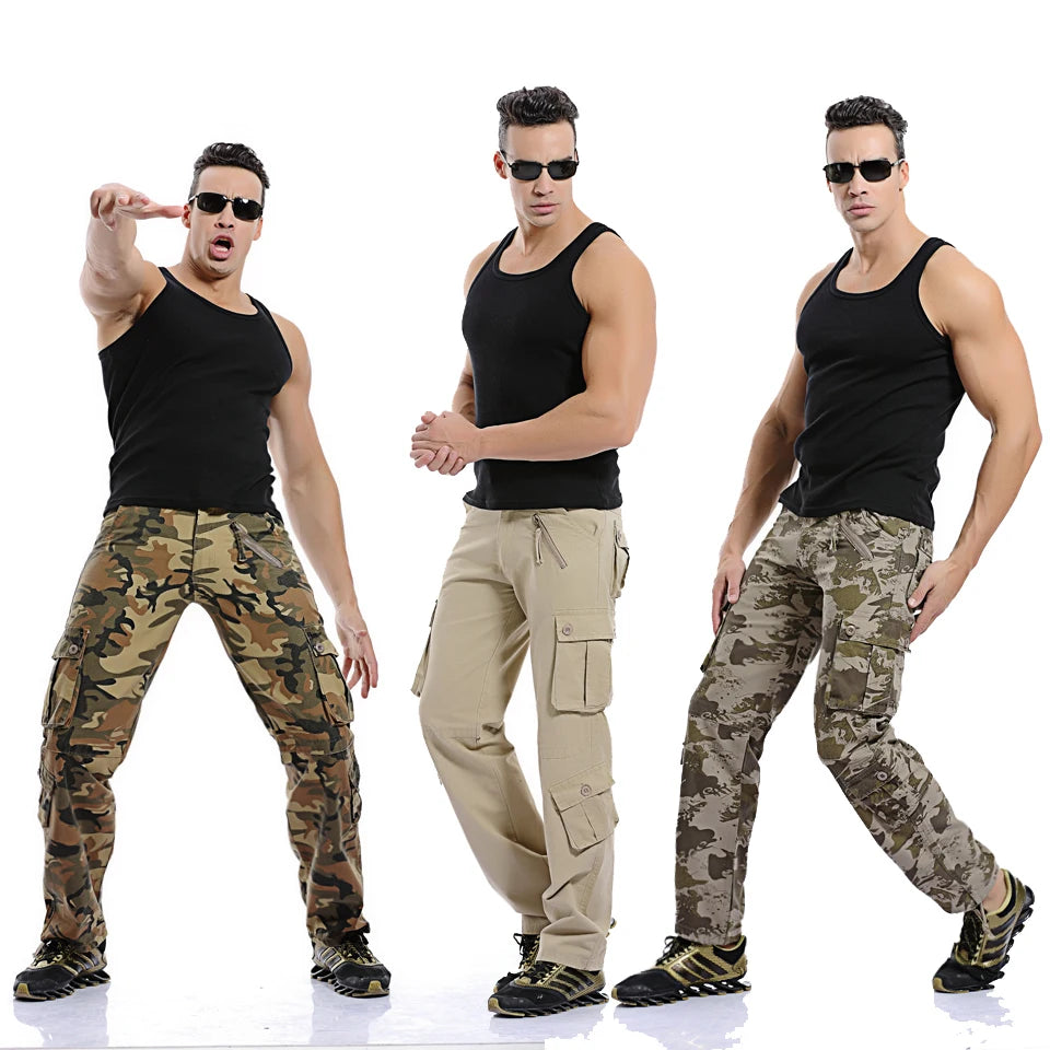 men cargo pants camouflage  trousers military pants for man 7 colours [MEN]