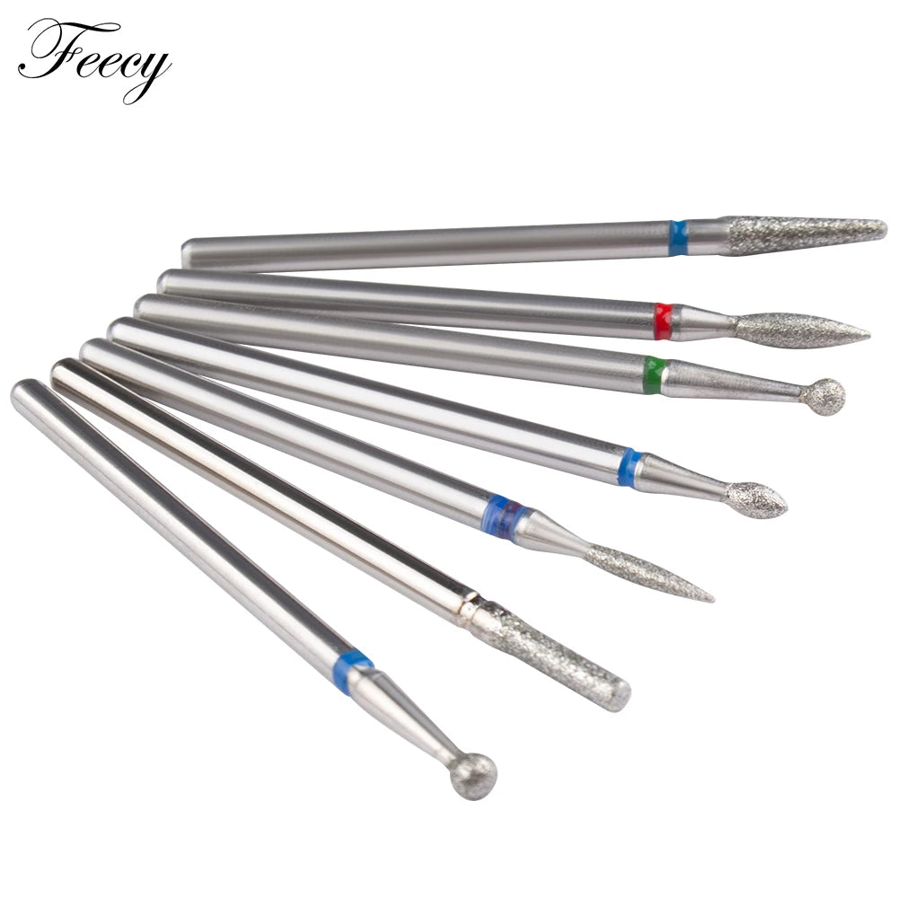 7pcs Diamond Milling Cutter for Manicure Set Nail Drill Bits Accessories Nozzles for Manicure Cutters Pedicure Sanding Nail File [TPT]