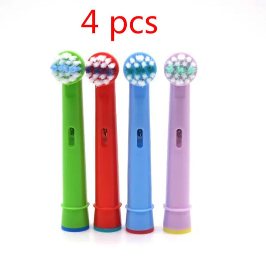 Replacement Kids Children Tooth Brush Heads For Oral B EB-10A Pro-Health Stages Electric Toothbrush Oral Care(4 pcs) [HAP]