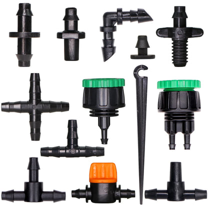 Garden Hose Connector for 1/4'' 1/8'' Tubing Hose Accessories Joint Adapter Barbed Tees Cross End Plug Equal Adaptors [GAR]