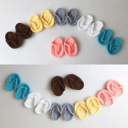 New Born Photography Props Hand Crochet Baby Slippers Baby Photo Props Shoes Newborn Fotografia Baby Photography Accessories [PHO]