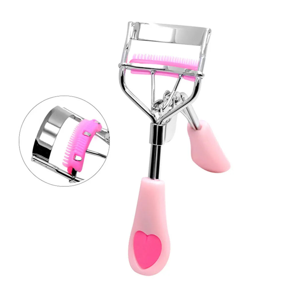 1PC Lady Professional Eyelash Curler With Comb Tweezers Curling Eyelash Clip Cosmetic Eye Beauty Tool maquillage [CSM]