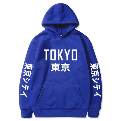 Japanese Hip Hop Hoody Harajuku Tokyo printing Men Women  Casual Pullover Sweatshirts 2023 Fashion Hot Hoodies  [MEN]