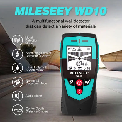 Mileseey Multifunction Wall Detector with Large Area Sensor Metal Detector Handheld Stud Finder Wall Scanner Wire Detector [MTL]