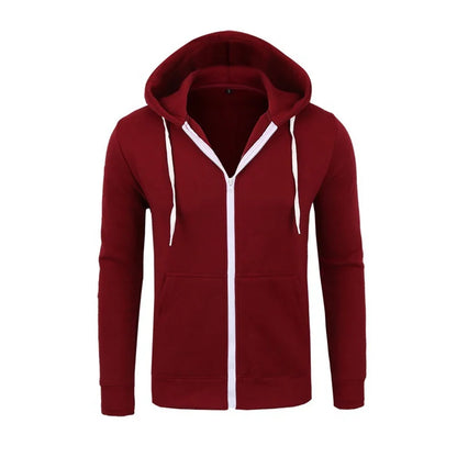 Men Hoodies Sweatshirts Zipper Hooded Jacket Men Cotton Pullover Hooded Hoodie Sweatshirt For Male [MEN]