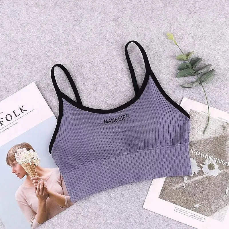 New Sports Bra For Women Gym Sexy Crop Top Bra Women Cotton Underwear Soft Comfort Tube Tops Female Brassiere Tops For Girls [BRA]