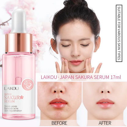 LAIKOU 17ML Japan Sakura Serum Nourish Essense Oil Control Brightening Rejuvenation Skin Whitening Serum Skin Care Facecare [SKC]